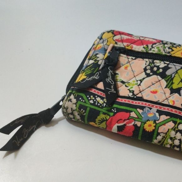 Vera Bradley Black Fantastic Floral‎ Clutch Wallet - Picture 16 of 16